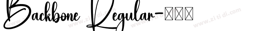 Backbone Regular字体转换